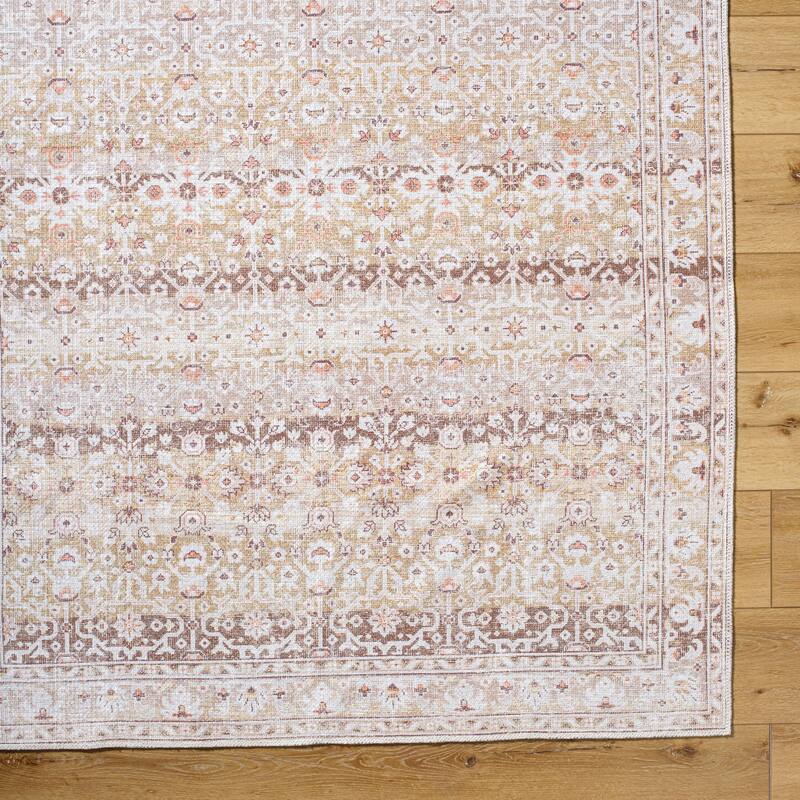 Livabliss Amelie Traditional Medallion Washable Area Rug