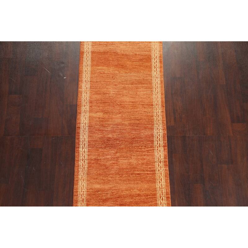 Gabbeh Kashkoli Staircase Runner Rug Hand-knotted Oriental Wool Carpet - 2'8" x 8'10"