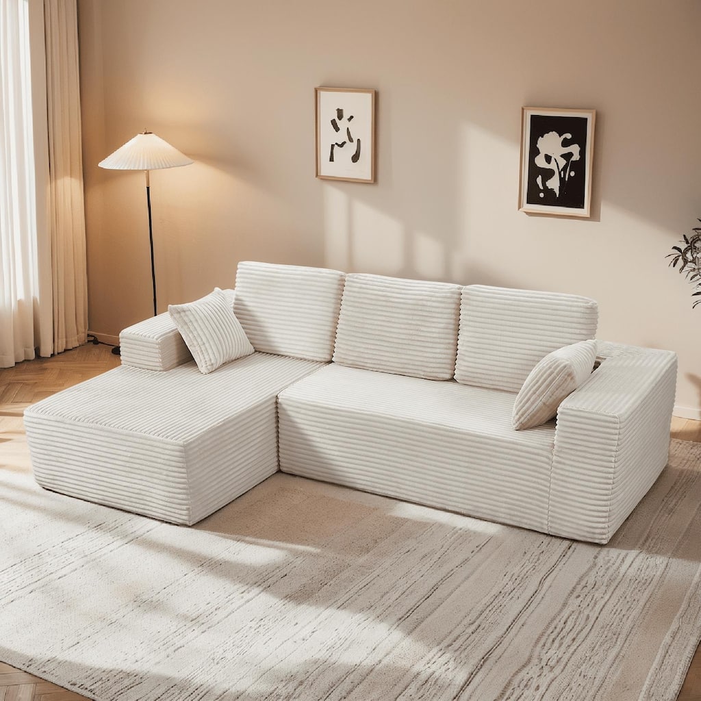 Indoor 108" Oversized Loveseat Sofa Lounge Chair with Wide Armrests