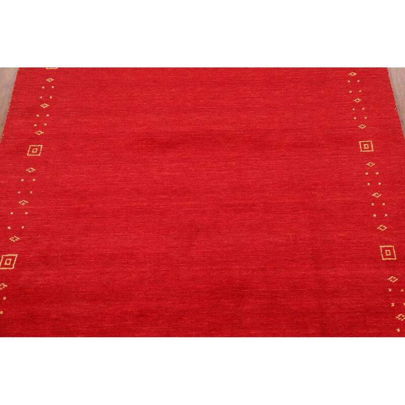 Tribal Gabbeh Indian Area Rug Handmade Contemporary Wool Carpet - 5'6"x 7'9"