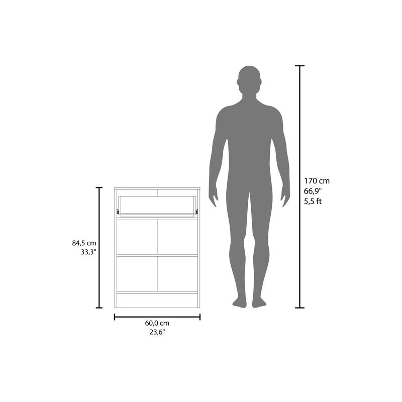 Mayorca Multistorage Pantry Cabinet, One Drawer, Two Interior Shelves Black Wengue