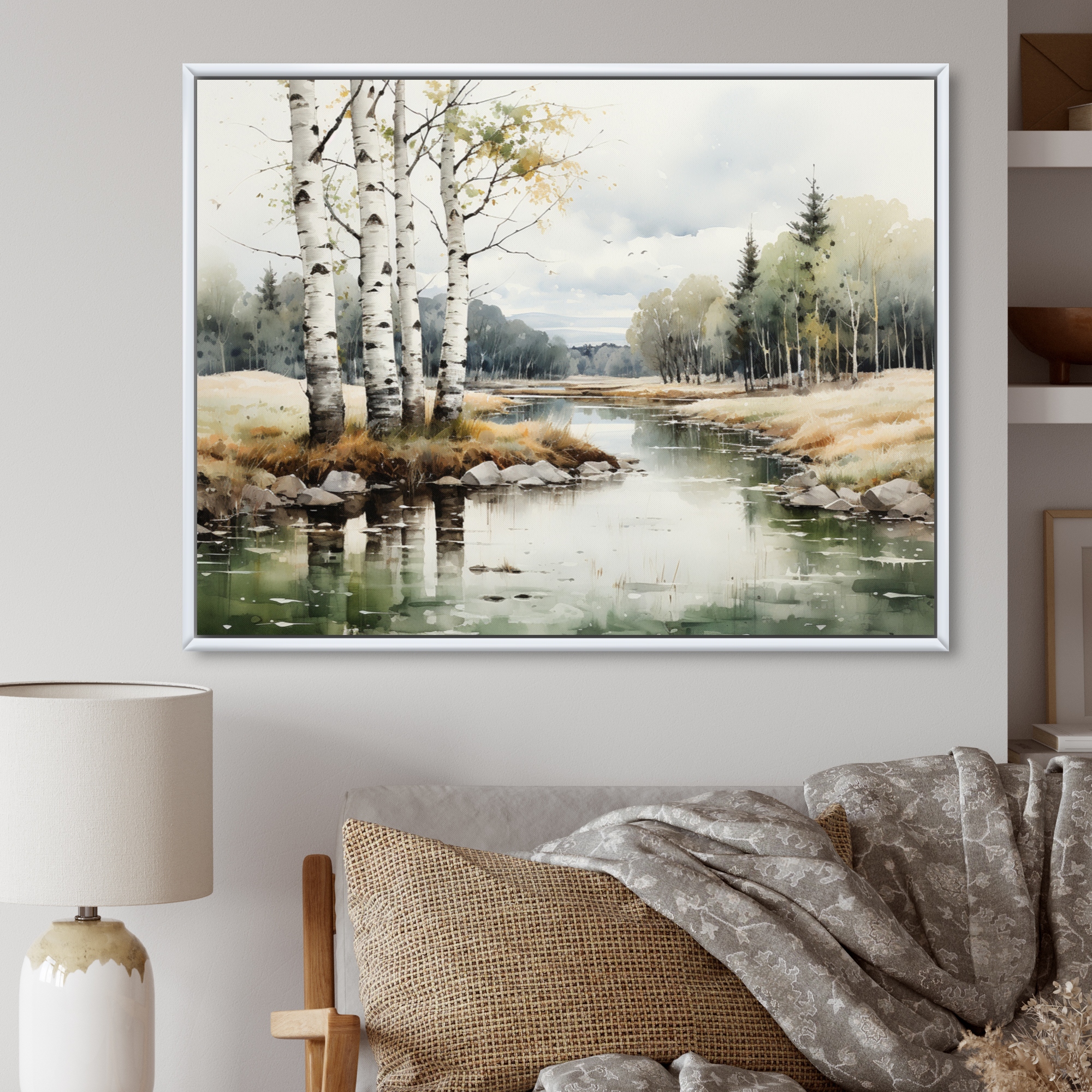 Wood framed canvas sale