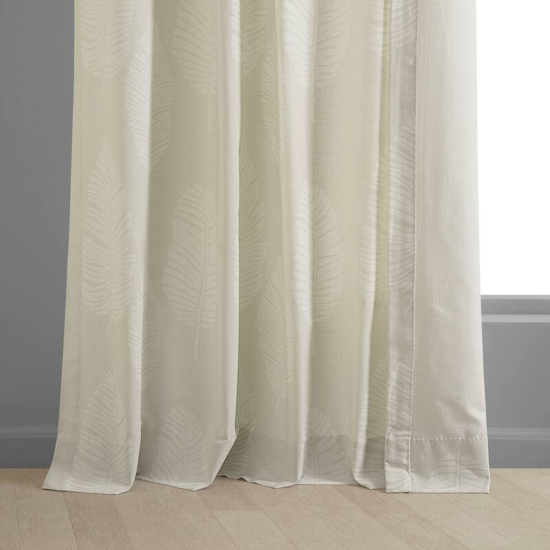 Exclusive Fabrics Textured Cotton Printed Curtains for Bedroom and Living room (1 Panel)
