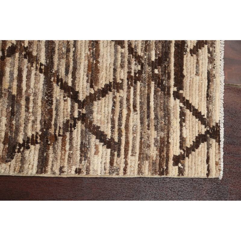 Contemporary Oriental Wool Gabbeh Kashkoli Area Rug Handmade Carpet - 3'2" x 4'11"