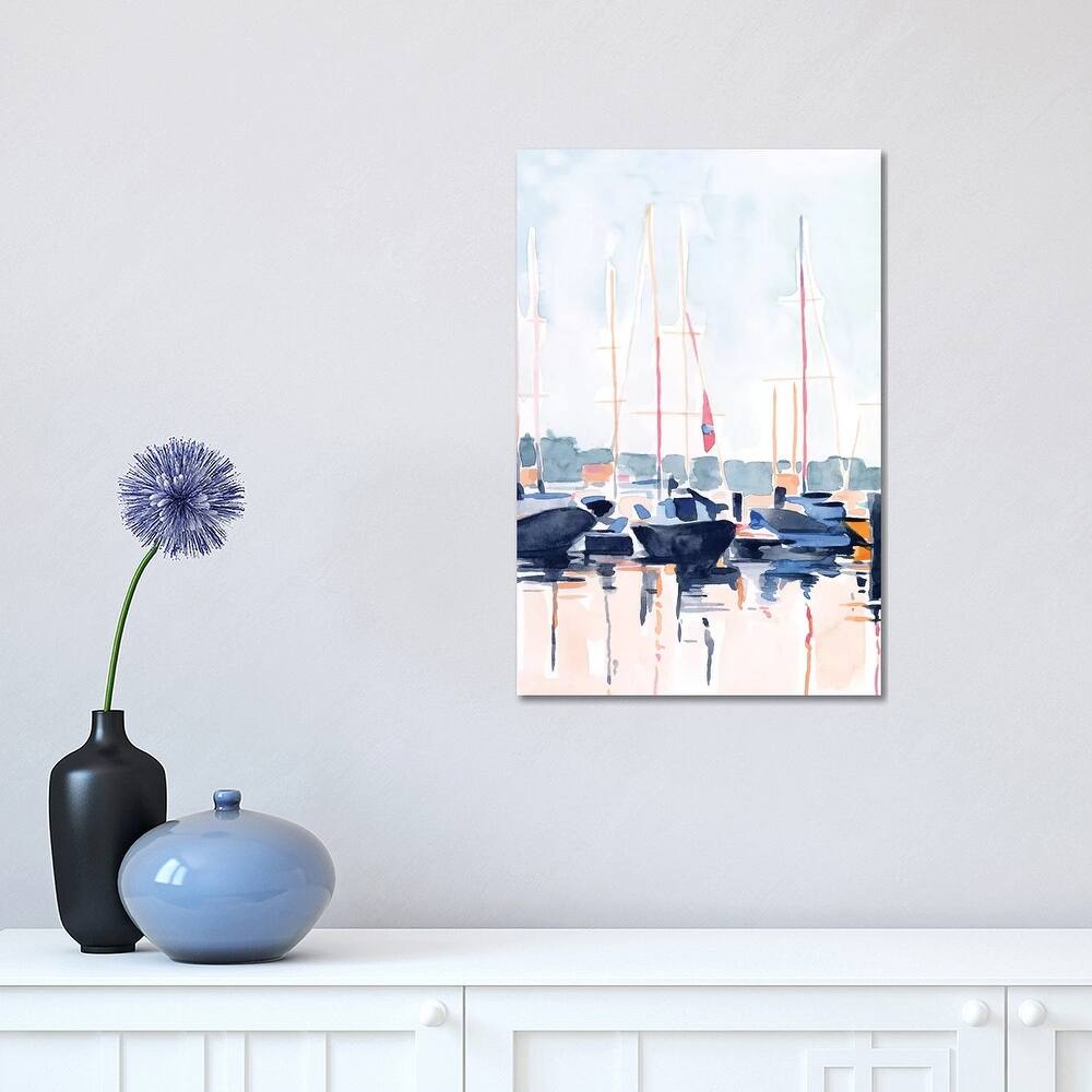 iCanvas "Watercolor Boat Club II" by Emma Scarvey Canvas Print
