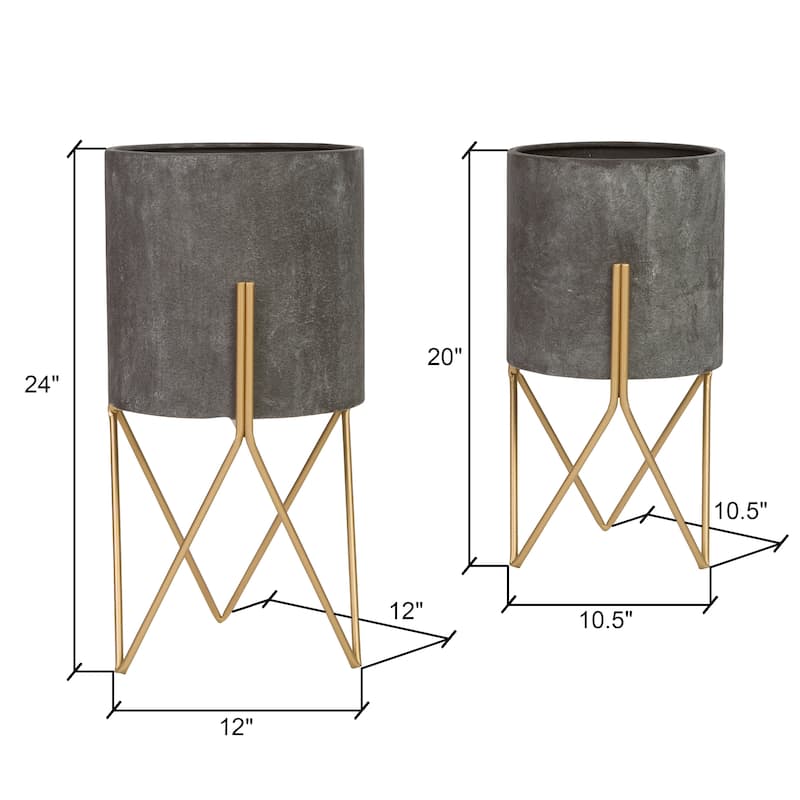 Jarvis Mid Century Modern Planters (Set of 2)