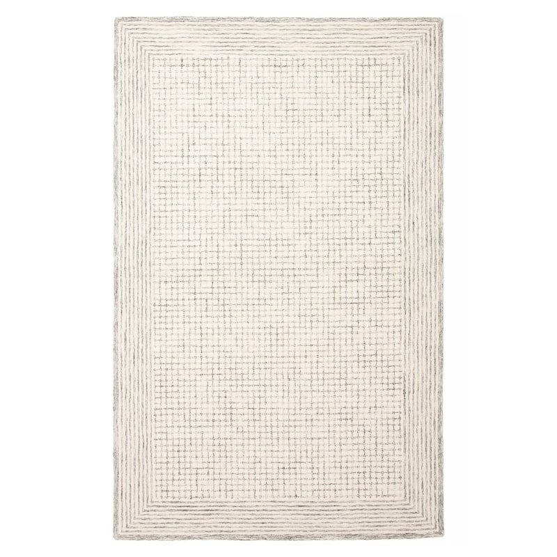 ECARPETGALLERY Hand Tufted Timeless Cream Wool Rug - 5'0 x 7'11 - Cream - 5'0 x 7'11