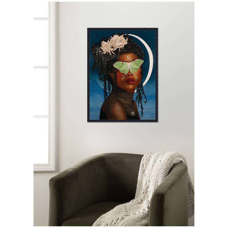 Kate and Laurel Luna Ascending by Charlotte Brindley Framed Canvas Wall Art Print