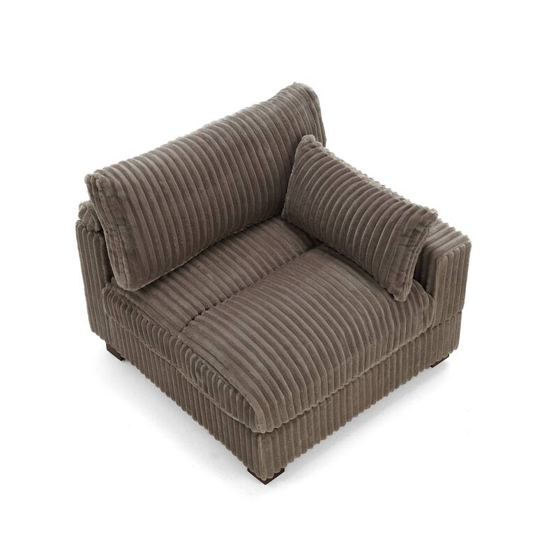 Plush Faux Fur Accent Sofa Chair