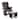 Aeron Grey Microfiber 2-piece Glider Chair and Ottoman Set