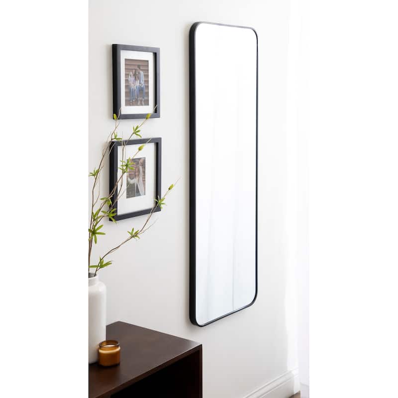 Kate and Laurel Zayda Radius Rectangle Framed Wall Mirror