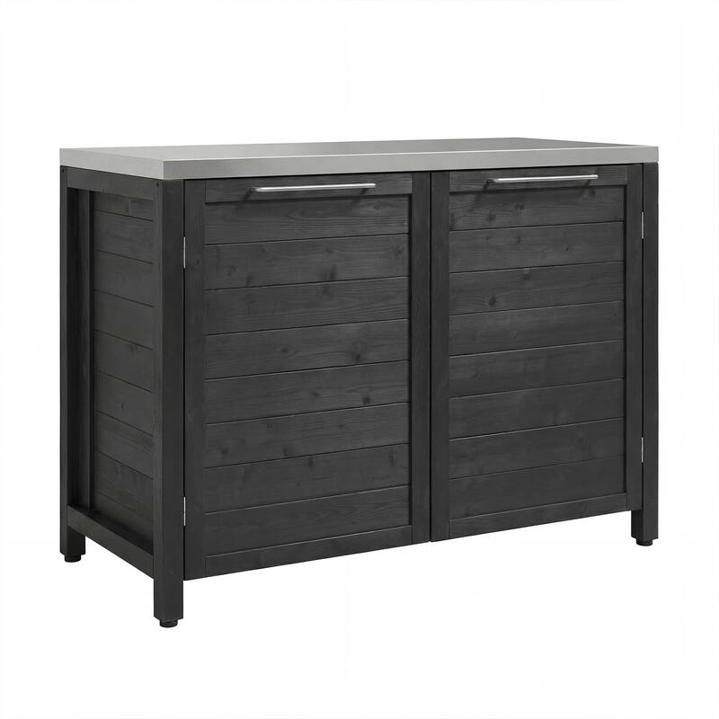 Modular Outdoor Kitchen Island Set, 100% Solid Wood BBQ Cabinet , Patio Kitchen Bar Table