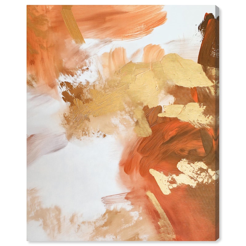 Golden Bronze Ripple II Canvas by Art Remedy, Gallery Wrapped - 24" x 30"