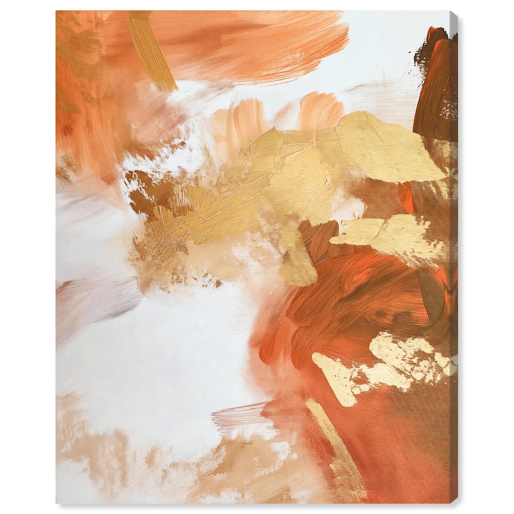 Golden Bronze Ripple II Canvas by Art Remedy, Gallery Wrapped