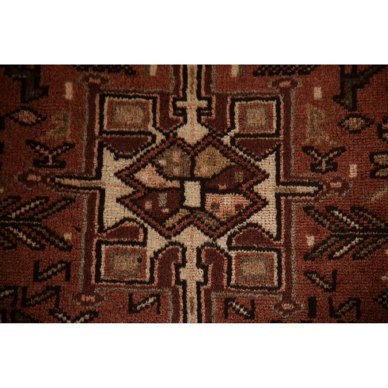 Tribal Gharajeh Persian Vintage Runner Rug Handmade Wool Carpet - 3'3"x 9'4"