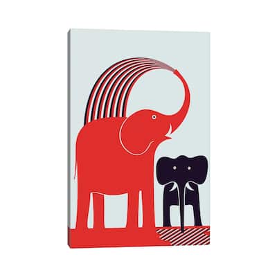iCanvas "Red Elephant" by Greg Mably Canvas Print