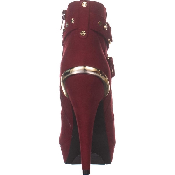 guess red ankle boots