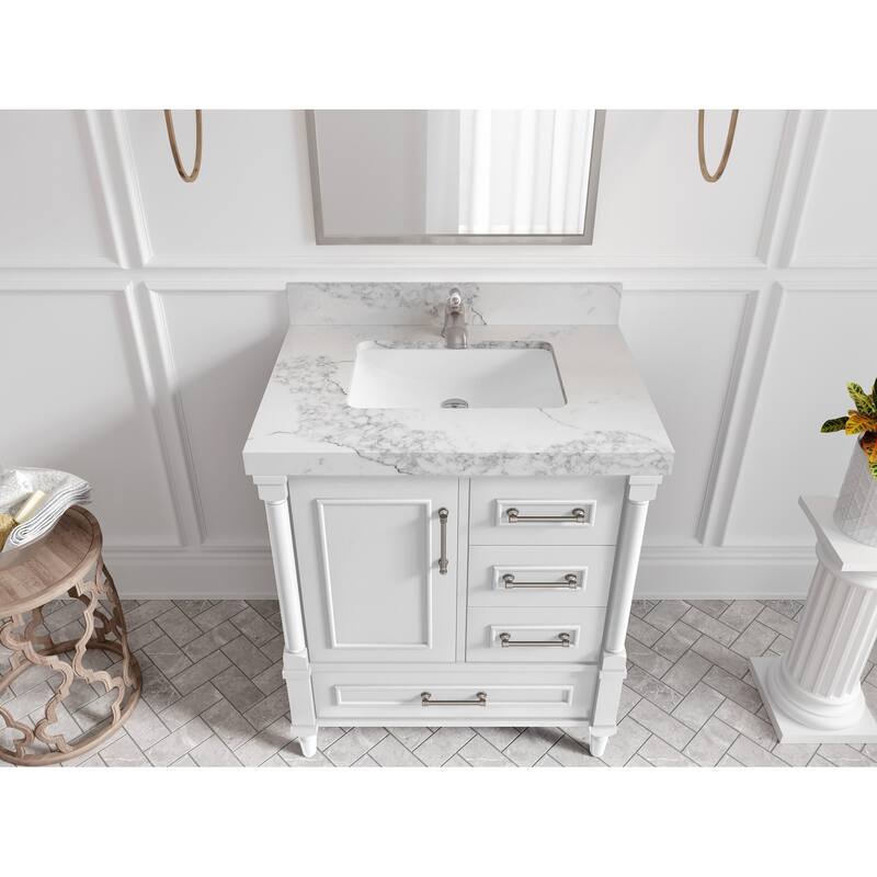 Willow Collections 30 in. W x 22 in. D Aberdeen Single Sink Bathroom Vanity with Countertop