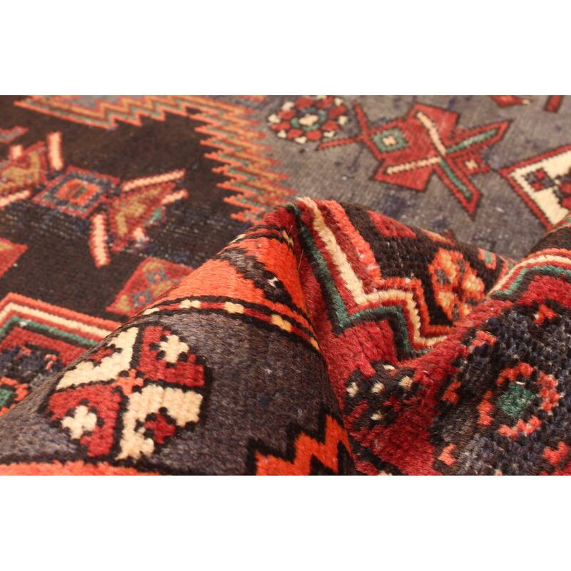 ECARPETGALLERY Hand-knotted Andelz Dark Brown Wool Rug - 4'2 x 7'0