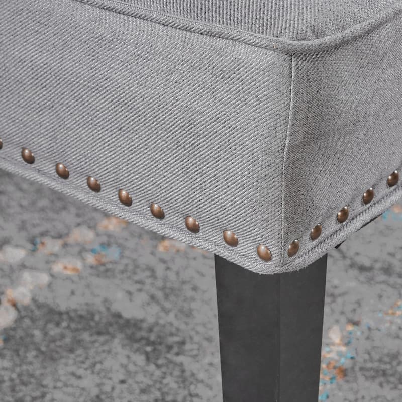 Modern 28" Accent Chair with Button Tufted Waffle Stitching and Nailheads