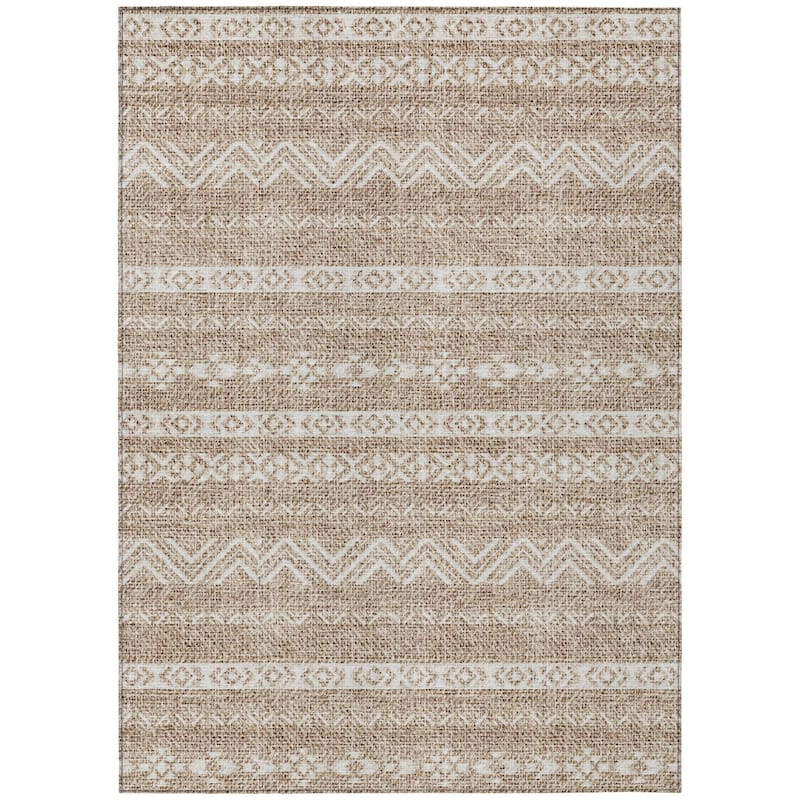 HomeRoots Southwestern Transitional Rectangle Outdoor Rug