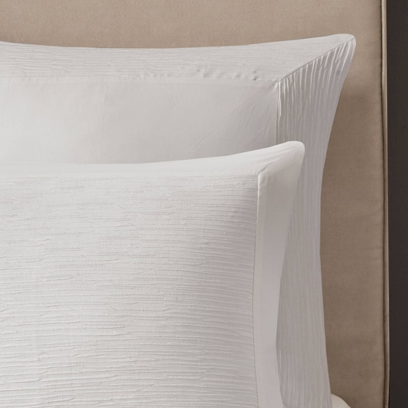 N Natori Hanae Cotton Blend Yarn Dyed 3 Piece Comforter Set 2-Color Option