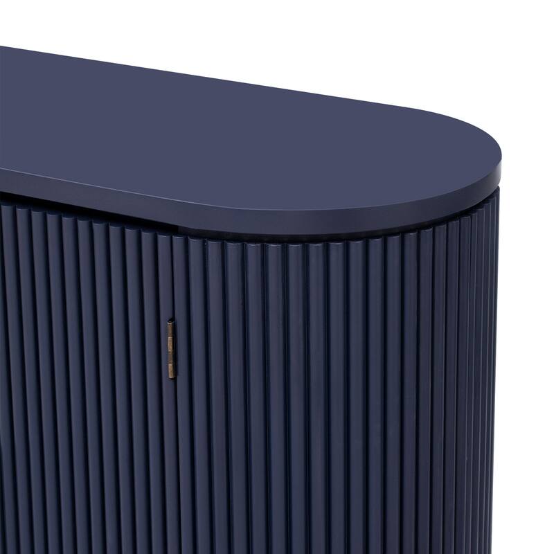 Vertical Striped Door Storage Cabinet