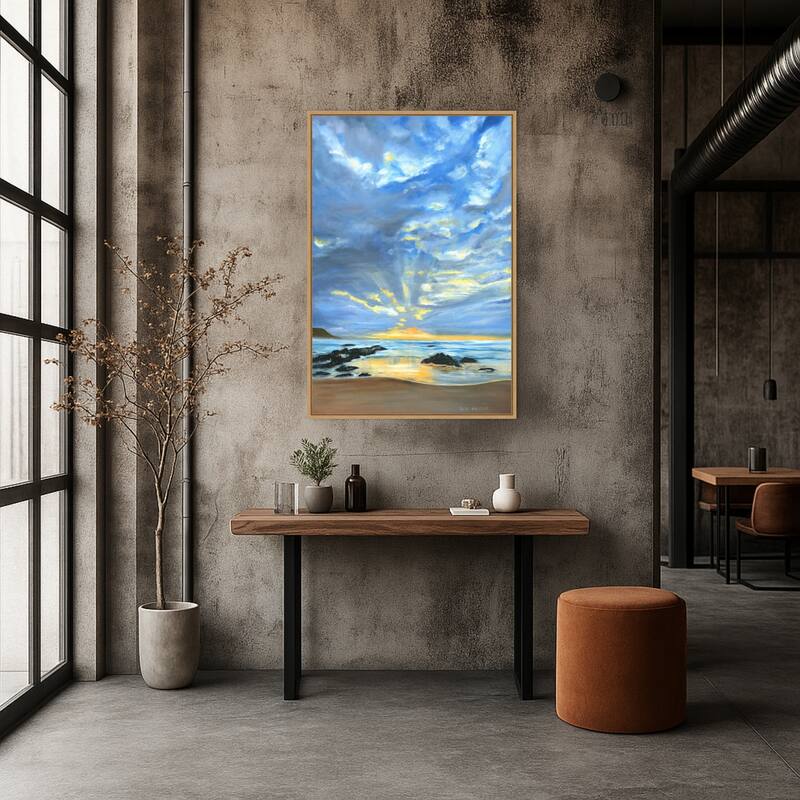 Sunset Seascape II by Ilse Kruger Framed Canvas Wall Art Print
