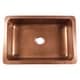 preview thumbnail 3 of 10, Ganku Copper 33" Single Bowl Farmhouse Apron Front Undermount Kitchen Sink