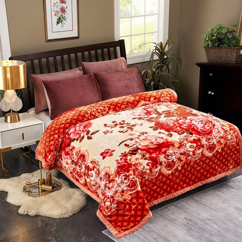 Plush Raschel Korean Printed Fleece Blanket