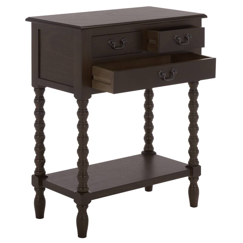 SAFAVIEH Ivie 3-Drawer Console Table - 23.5" W x 13" L x 29.5" H - 23.5" W x 13" L x 29.5" H - 24"W x 13"D x 30"H