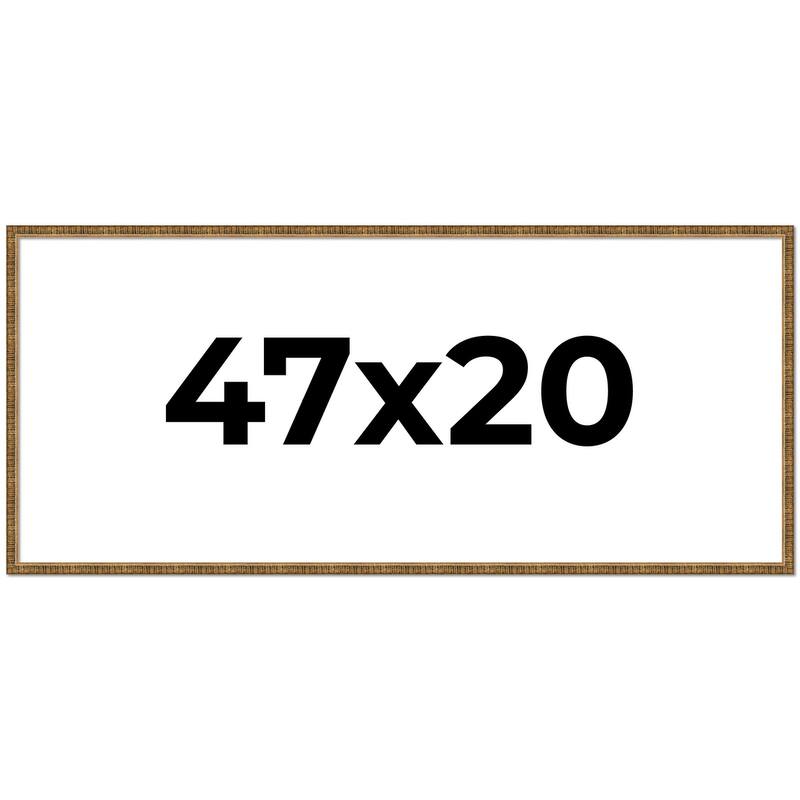 47x20 Frame Gold Solid Wood Picture Frame - Complete Modern Photo