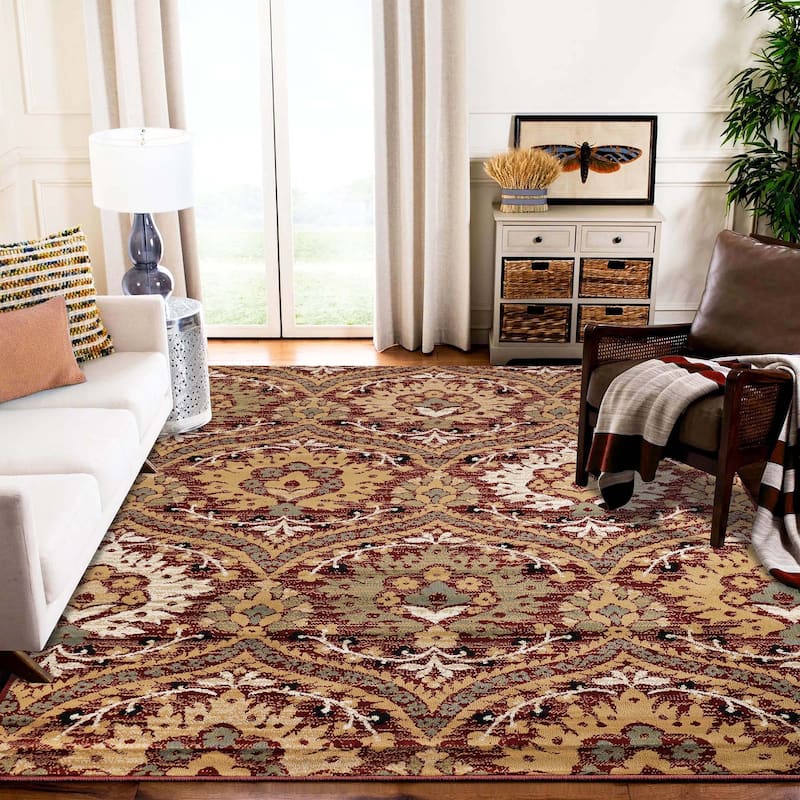 Superior Oriental Traditional Indoor Area Rug - 4' x 6' - Red