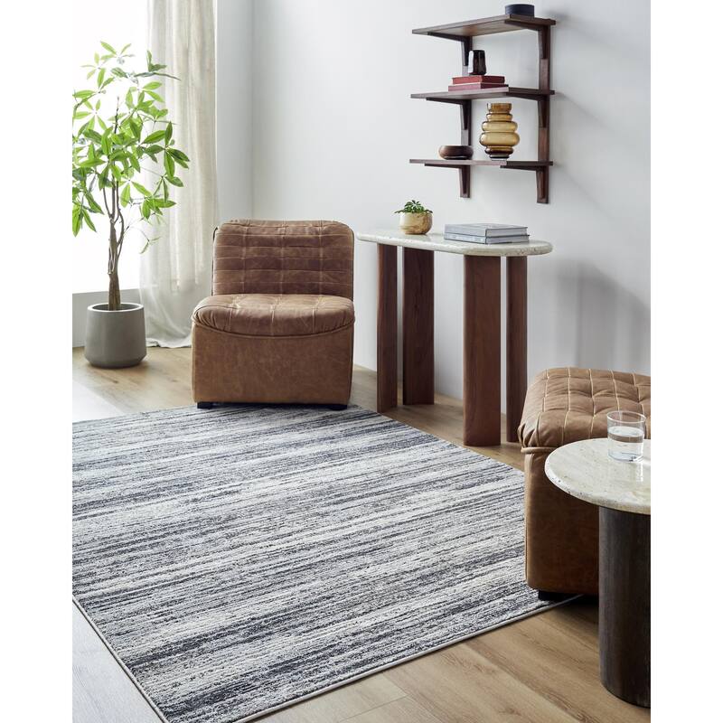 Livabliss Marbella Modern Striped Area Rug - 5' 3" x 7'