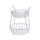 preview thumbnail 1 of 3, Gourmet Basics by Mikasa Loop and Lattice White 2Tier Basket