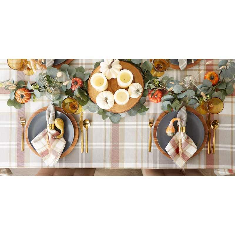 DII Cozy Picnic, Plaid Napkin Set, 6 Piece
