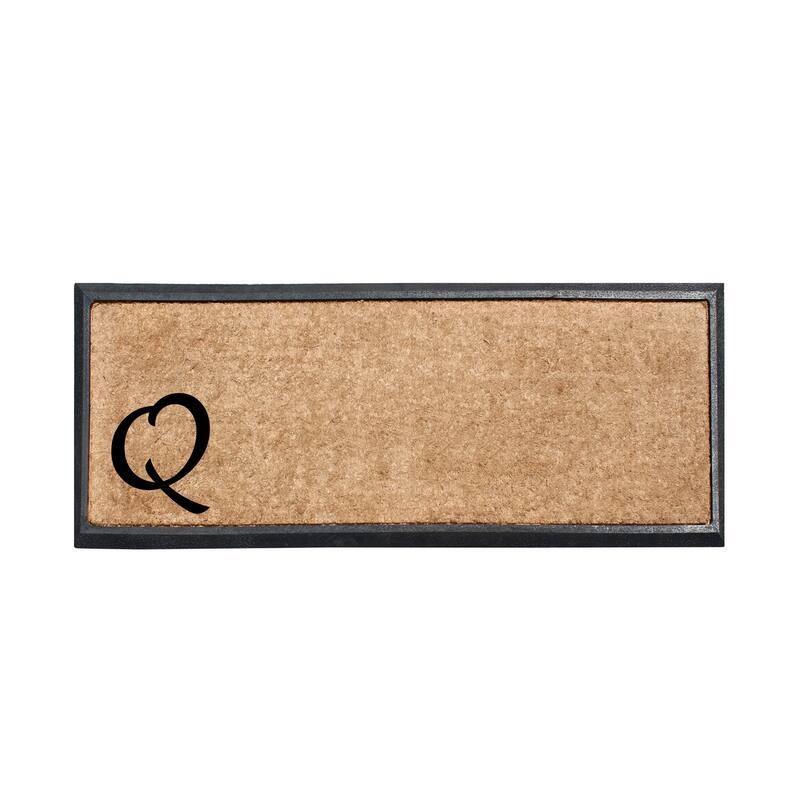 Rubber/Coir Molded Lucida 16-inch x 48-inch Monogrammed Doormat - monogrammed q