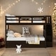preview thumbnail 16 of 40, Modern Full Over Full Bunk Bed With Twin size Trundle,Storage and Guard Rail,Solid Construction