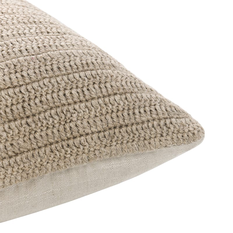 Villa by Classic Home Nakeya Knitted 14 x 26 Throw Pillow
