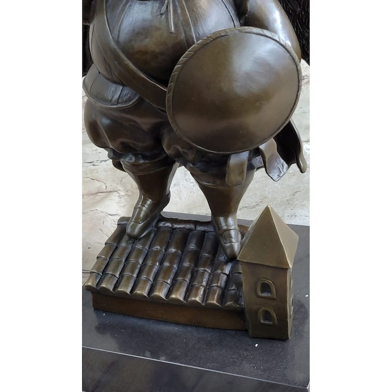 Fancy Large Archangel With Hat By Fernando Botero Bronze Sculpture Figurine