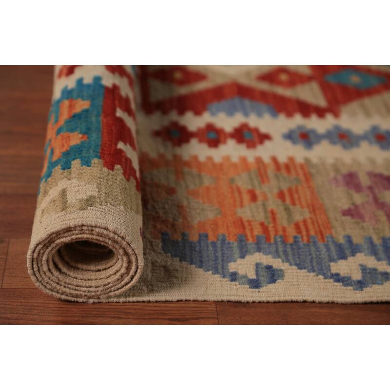 Southwestern Style Kilim Oriental Rug Flatweave Wool Carpet - 8'3"x 11'3"