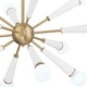 preview thumbnail 5 of 3, Zodiac 12 Light Aged Brass + Matte White Chandelier