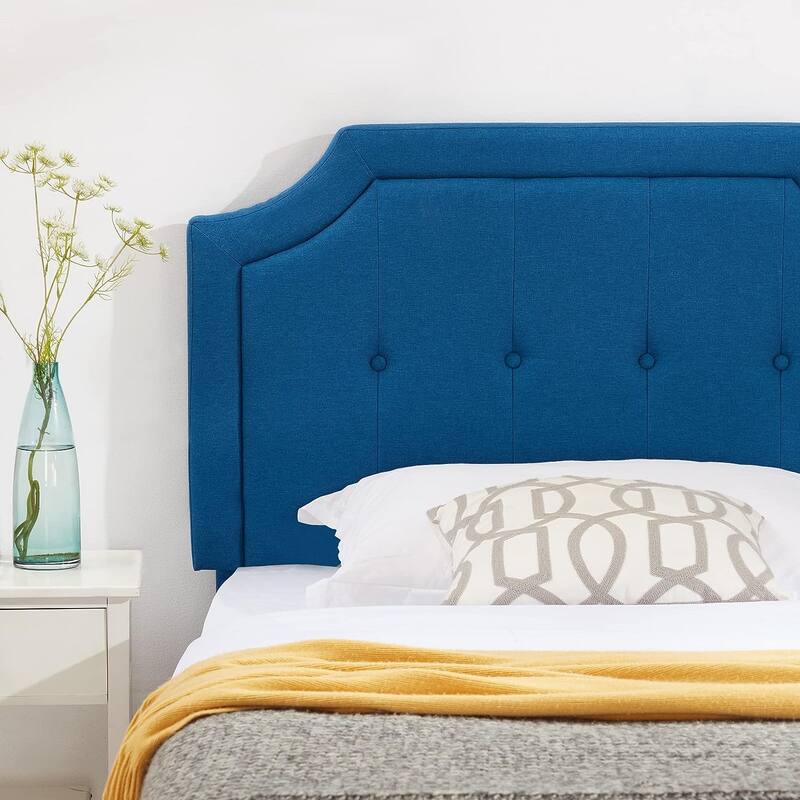 VECELO Upholstered Platform Kids Bed with Adjustable Headboard,Twin Size Bed Set of 2