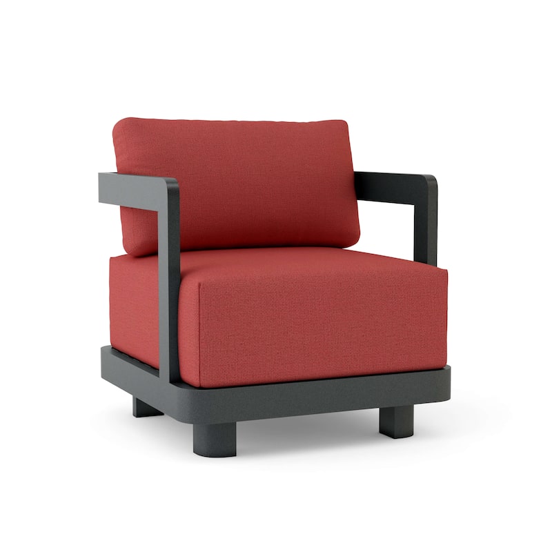 Granada Deep Seating Aluminum Armchair - Cast Pomegranate