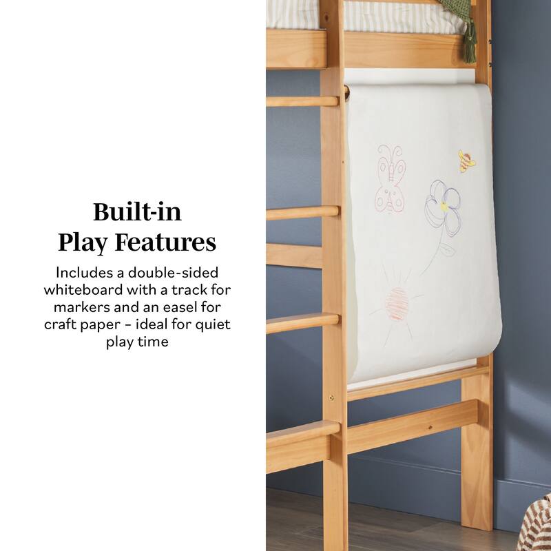 Walker Edison Twin Loft Bed with Desk