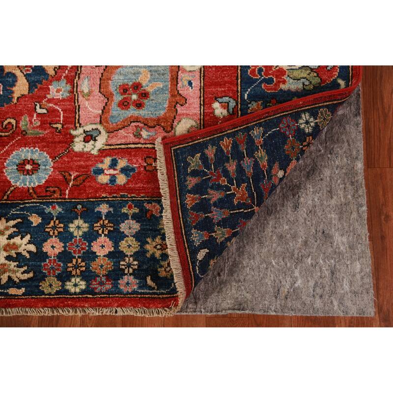 Vegetable Dye Floral Red Ziegler Oriental Rug Hand-Knotted Wool Carpet - 5'1"x 6'7"