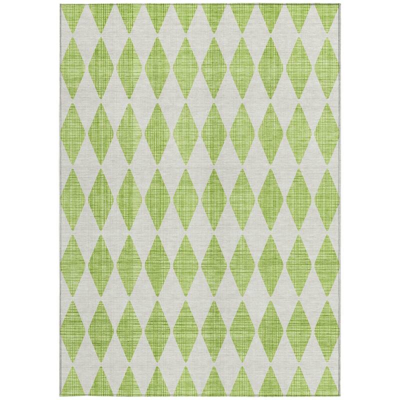 HomeRoots Geometric Transitional Rectangle Outdoor Rug