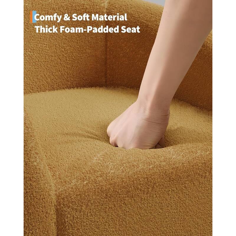 Velvet Barrel Chairs, with Soft Cushion