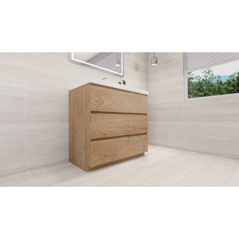Aron 36'' Freestanding Vanity with Reinforced Acrylic Sink