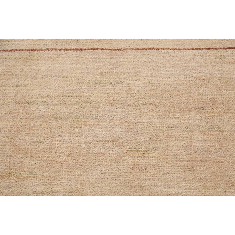 Geometric Bordered Oriental Gabbeh Kashkoli Area Rug Wool Hand-knotted - 3'2" x 5'3"